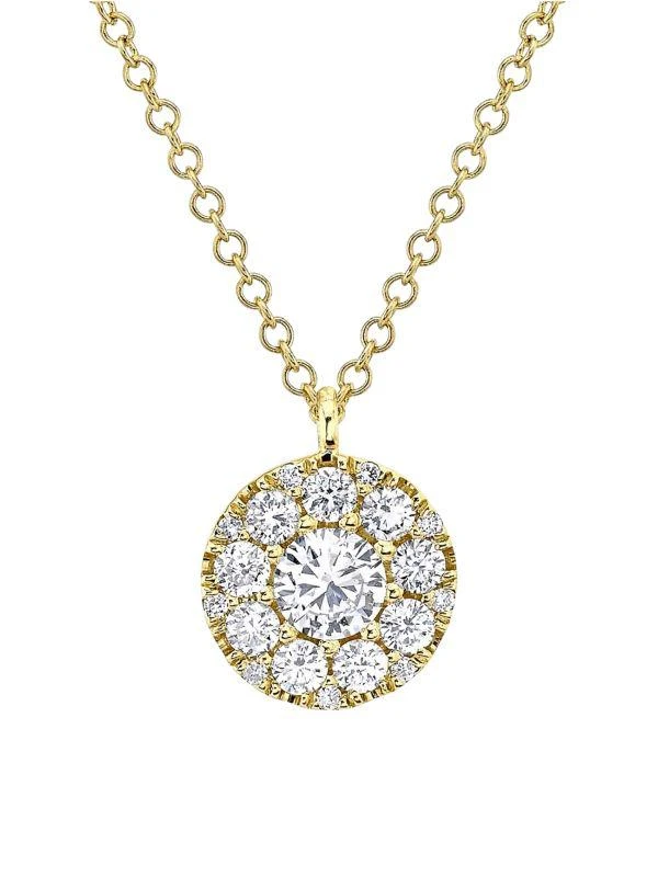 Saks Fifth Avenue 14K Yellow Gold & 0.5 TCW Diamond Pendant Necklace/18" 1
