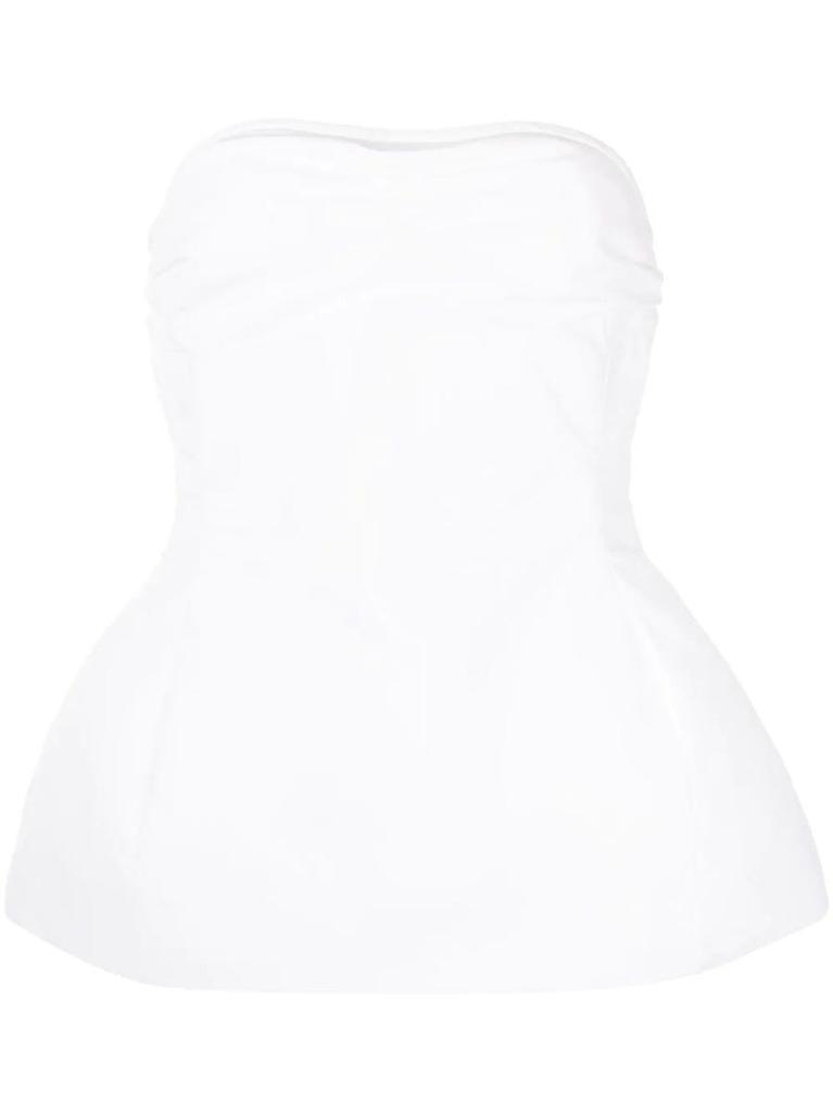 NA White flared hem Blouse