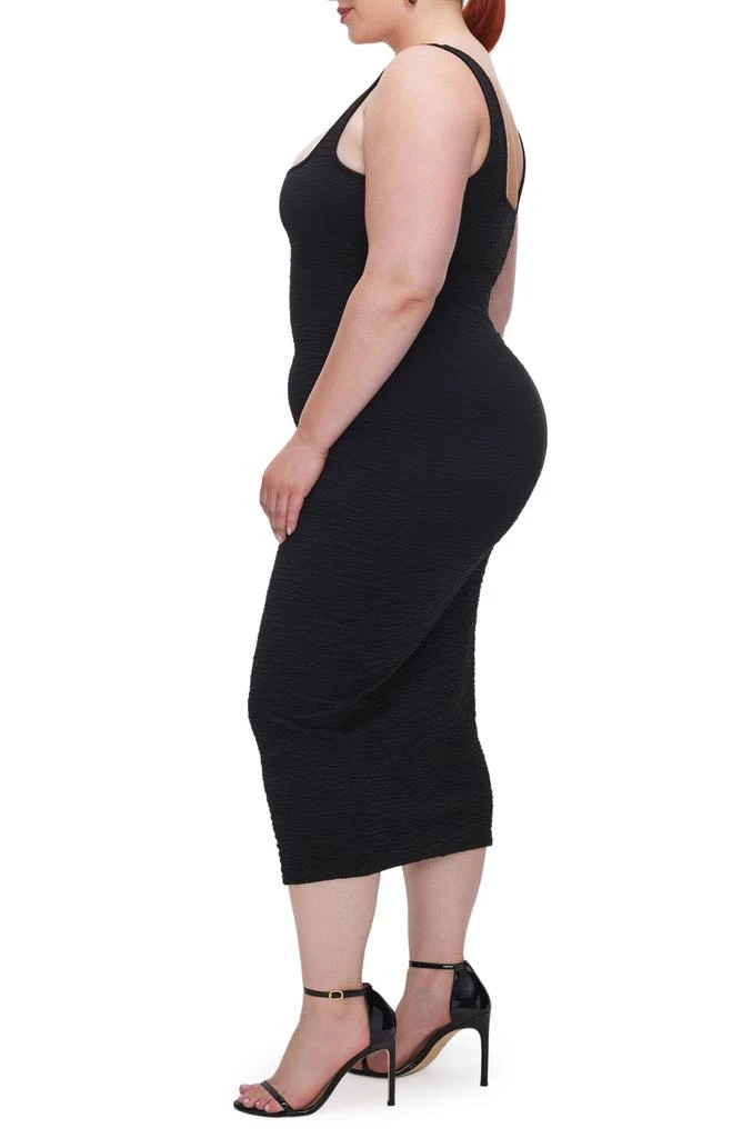 Good American Textured Scrunchie Midi Dress 3