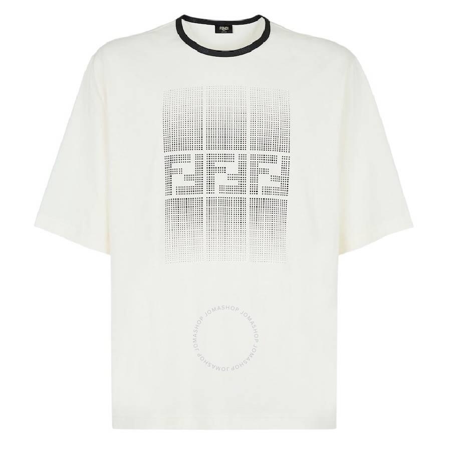 【送料&関税込】Fendi Crest Embroidered Crewneck T-shirt Fendi Fendi Crest Embroidered Crewneck T-Shirt - T-Shirts