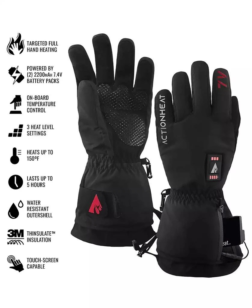 ActionHeat Men's 7V Everyday Battery Heated Gloves Black 4