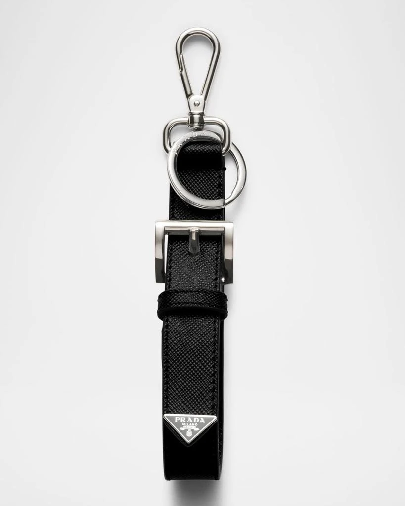 Prada Men
s Saffiano Leather Key Ring