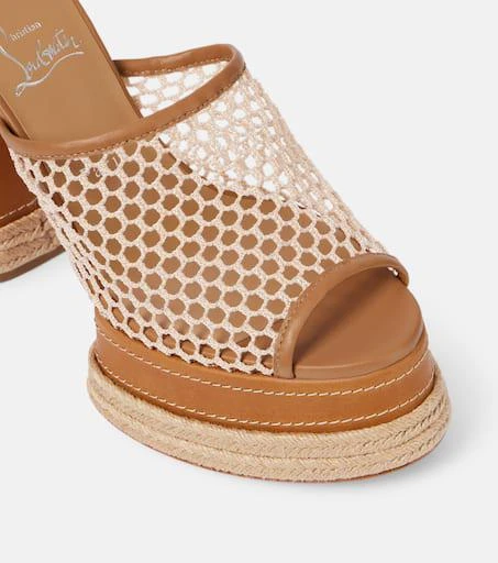 Christian Louboutin Almeja 130 platform espadrille mules 5