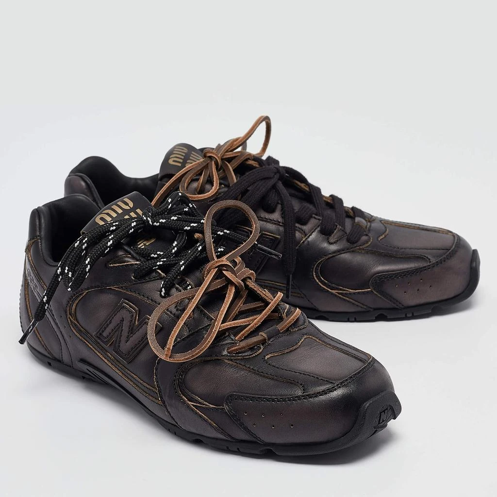 Miu Miu Miu Miu X New Balance Brown/Black Leather 530 SL Sneakers Size 38 4