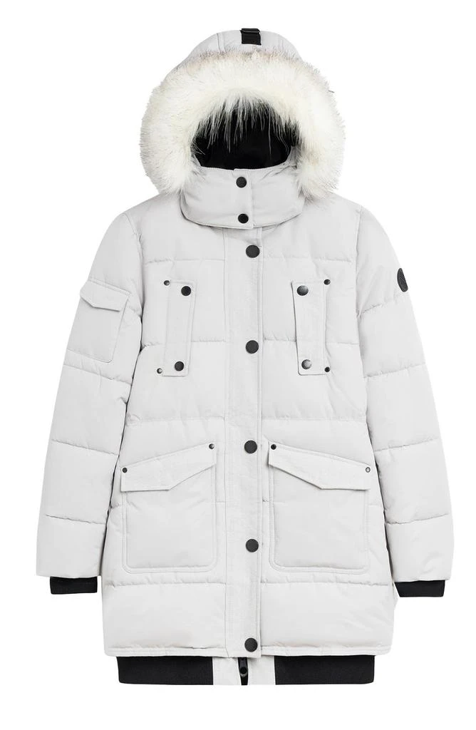 NOIZE Astrid Heavyweight Faux Fur Trim Jacket 5