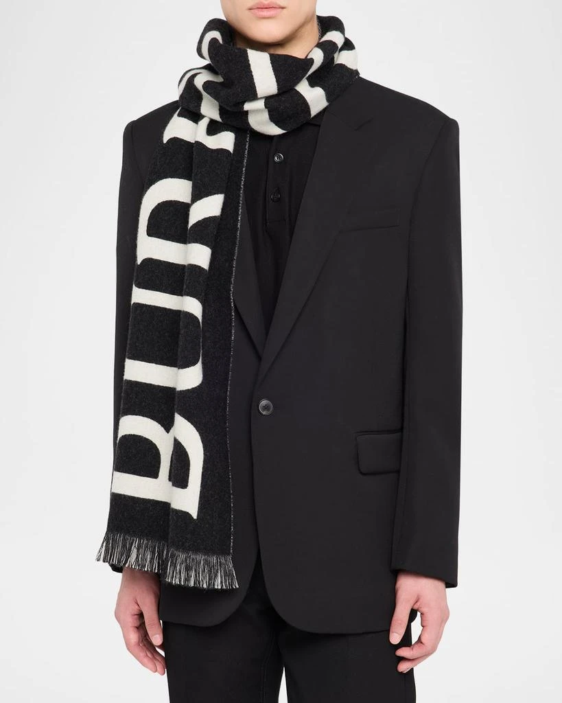 Burberry Men's Wool Logo B-Shield Scarf 3