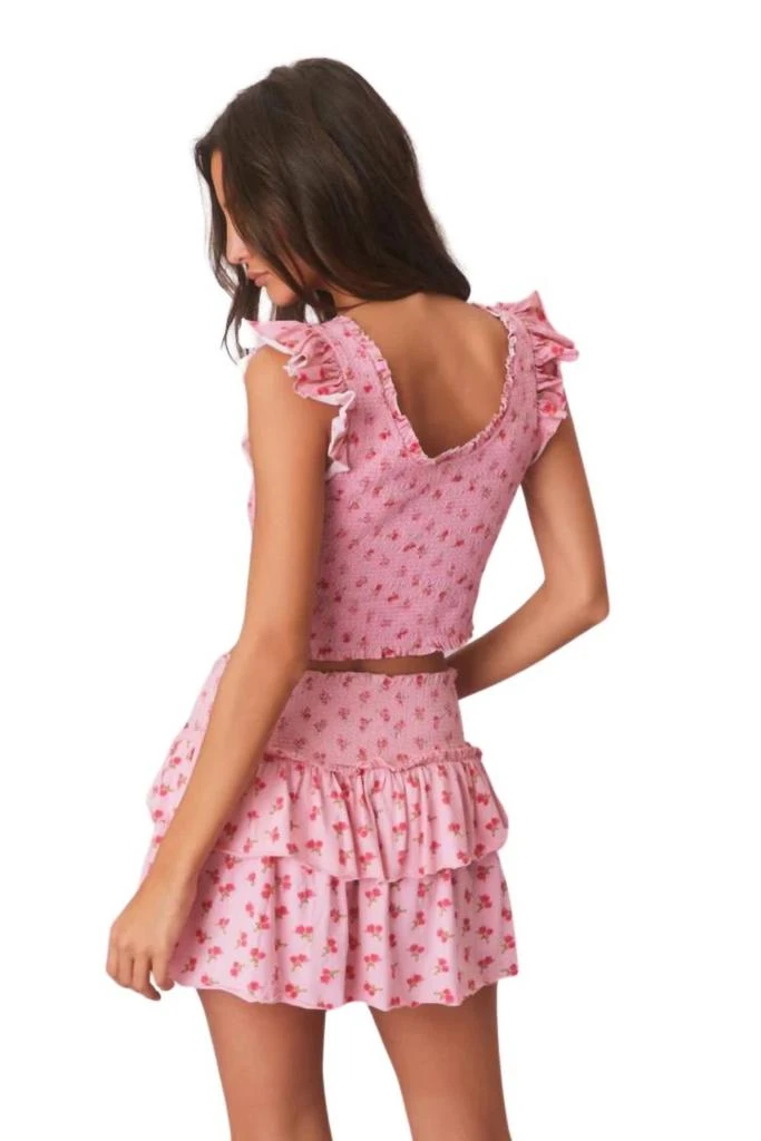 LOVESHACKFANCY Dovi Top In Cherry Pink 2