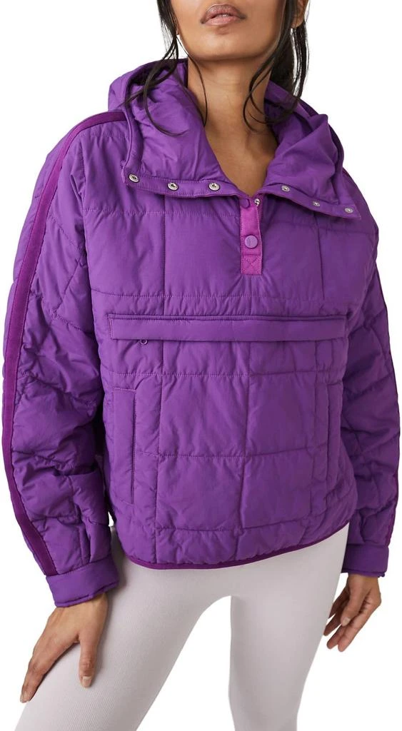 Free People Pippa Packable Pullover Puffer In Vivid Violet 1