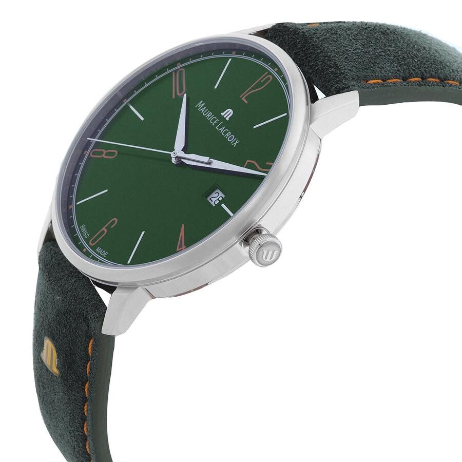 Maurice Lacroix Eliros Quartz Green Dial Unisex Watch EL1118-SS001-620-5