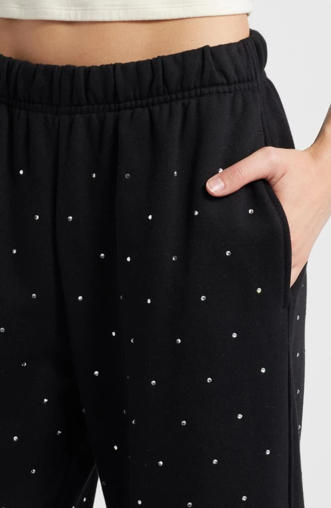 Good American Crystal Wide Leg Sweatpants 4