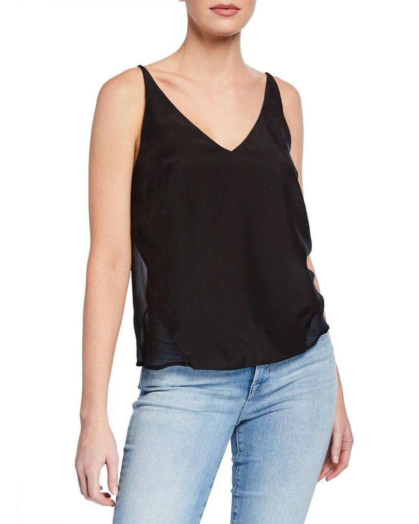 J Brand J Brand - Lucy Silk Adjustable Straps Velvet Cami Tank Top