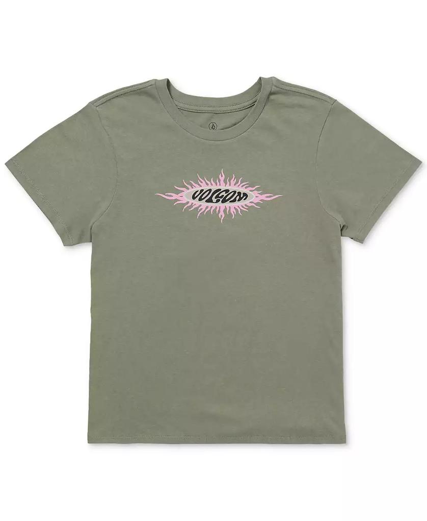 Volcom Juniors' Sunburst Crewneck Cotton Short-Sleeve Baby T-Shirt