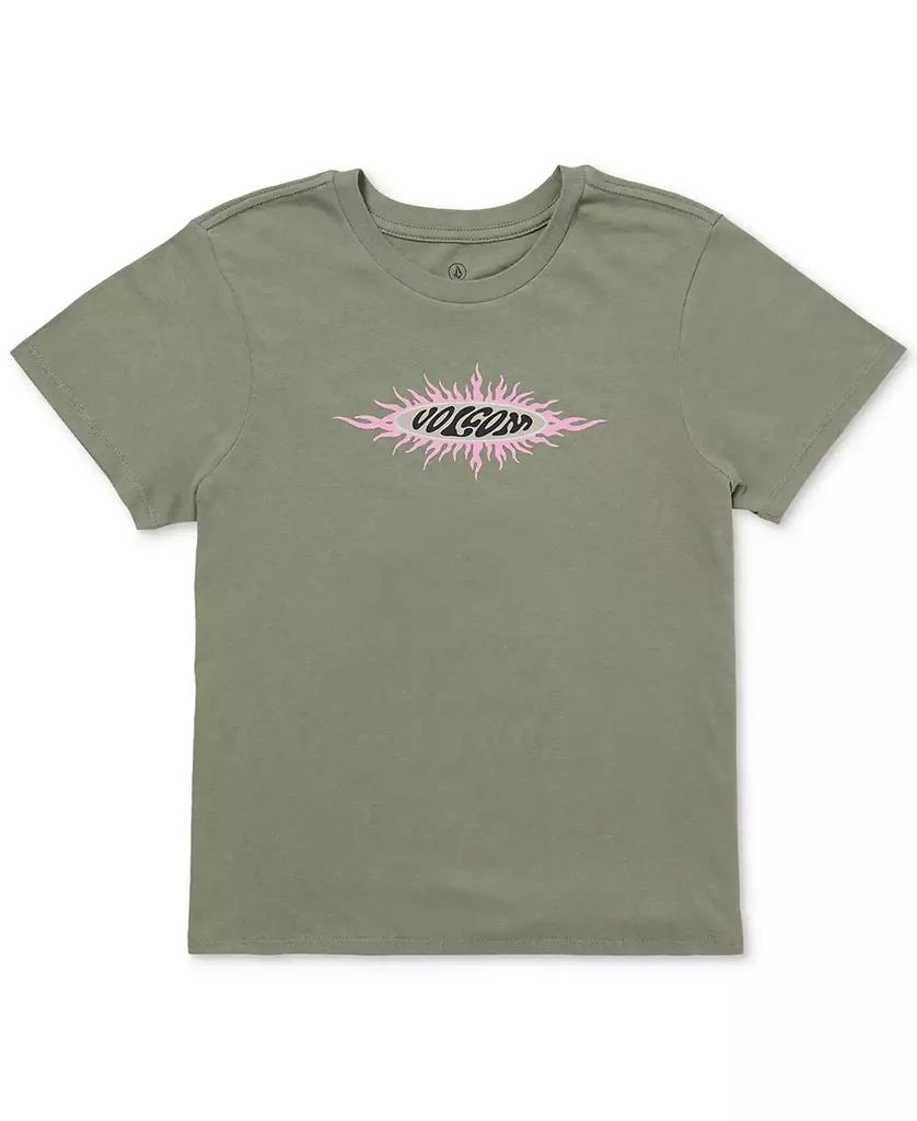 Volcom Juniors' Sunburst Crewneck Cotton Short-Sleeve Baby T-Shirt 1