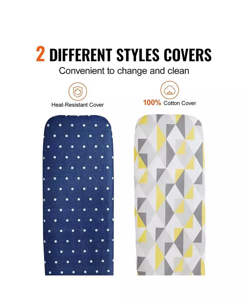 Ecooso Ironing Board with Storage Tray, 55"x15" Surface, 4-Layer Heat-Resistant Cover, 10 Height Adjustments for Home Use 8