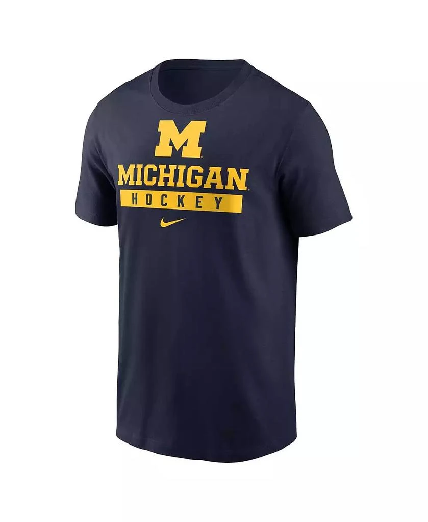 NIKE Men's Navy Michigan Wolverines Ice Hockey Sport Drop T-Shirt 2