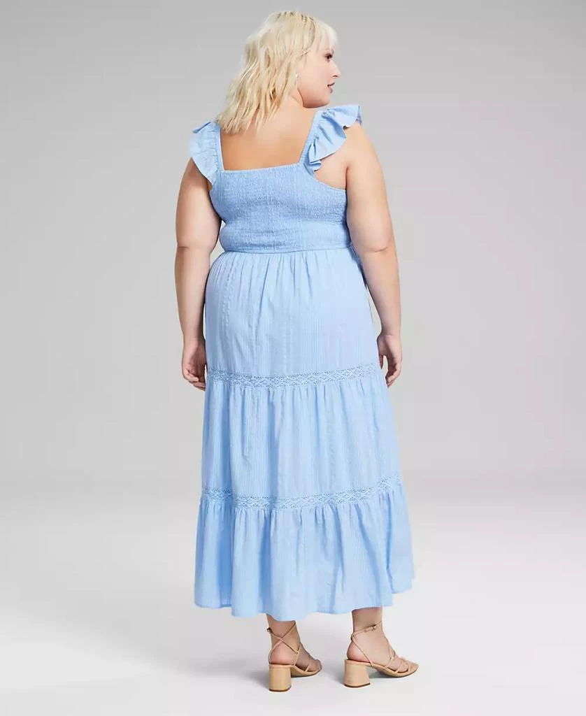 And Now This Trendy Plus Cotton Ruffle-Trim Tiered Maxi Dress, Created for Macy's 2