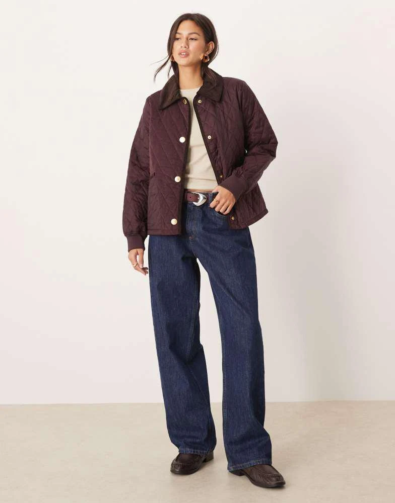 Barbour Barbour Marla quilted jacket in burgundy 2