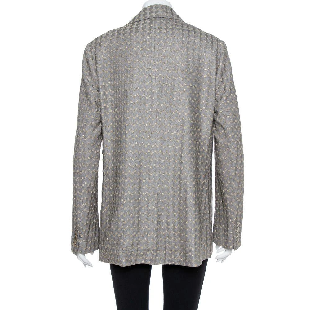 Missoni Missoni Gold & Grey Lurex Knit Blazer L 3