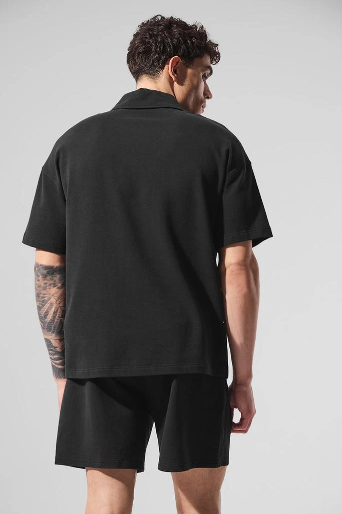 Alo Double Take Short Sleeve Polo - Black 3