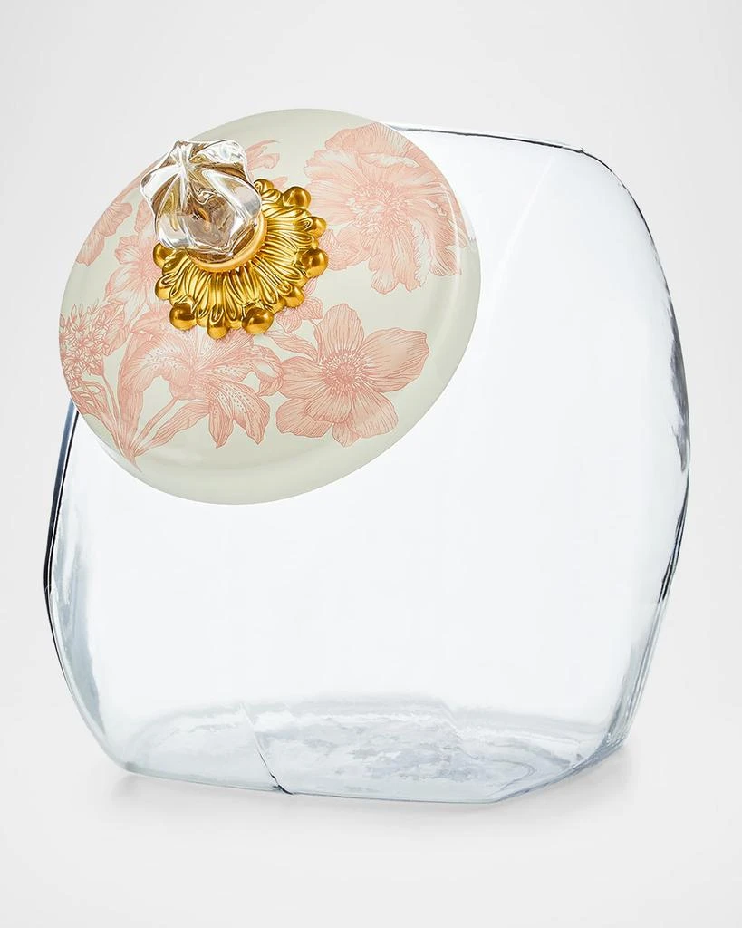 MacKenzie-Childs Cookie Jar with Rosy English Garden Lid 1