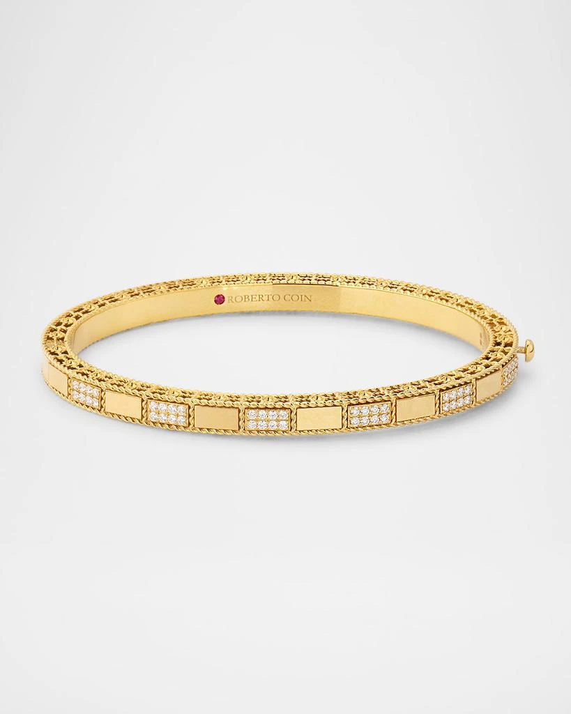 Roberto Coin 18K Yellow Gold Diamond Mosaic Bangle 1
