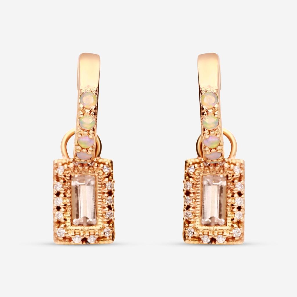 Armenta Armenta 14K Rose Gold & Grey Sterling Silver Huggie Earrings 20503
