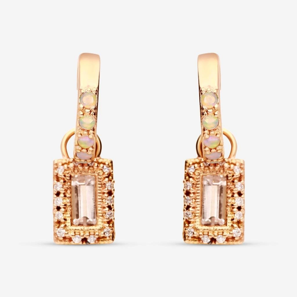 Armenta Armenta 14K Rose Gold & Grey Sterling Silver Huggie Earrings 20503 2