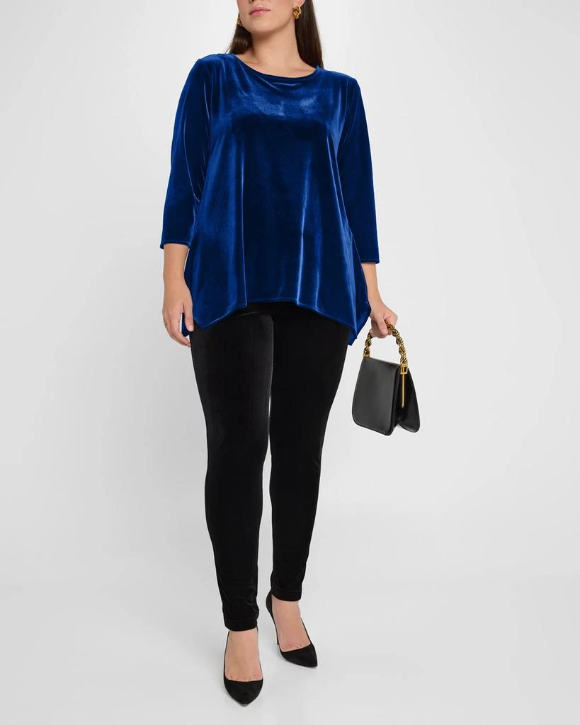 Caroline Rose Plus Size Handkerchief Stretch Velvet Top 2