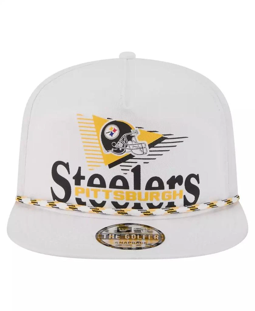 New Era Men's White Pittsburgh Steelers Collide Golfer Snapback Hat 4
