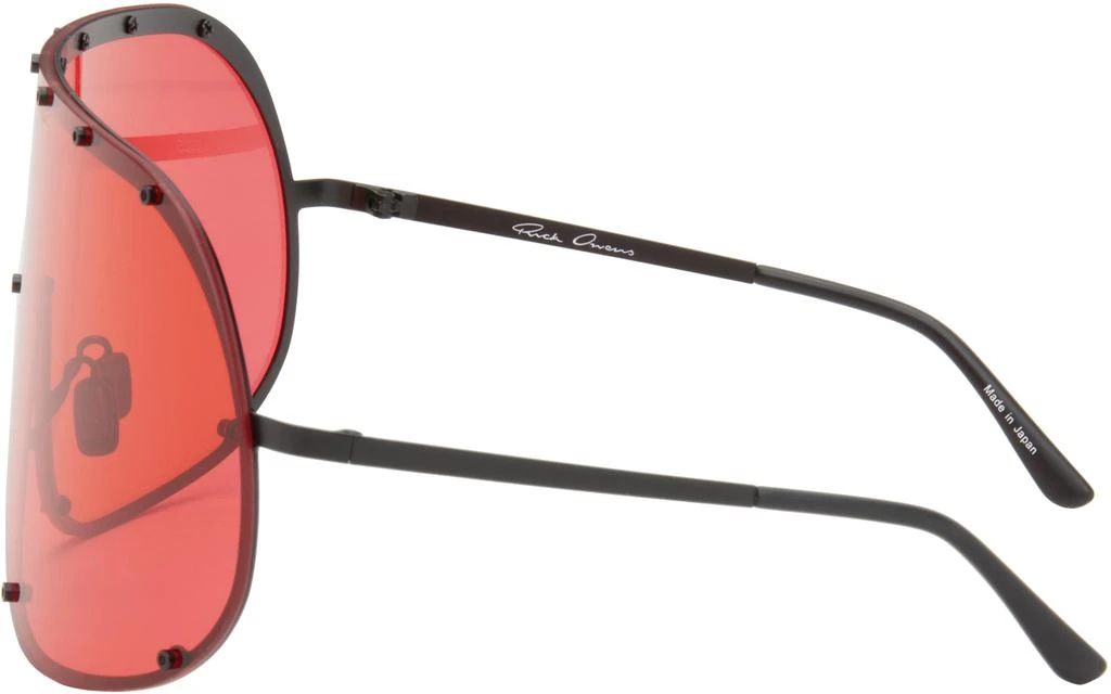 Rick Owens Black & Red Shield Sunglasses 3