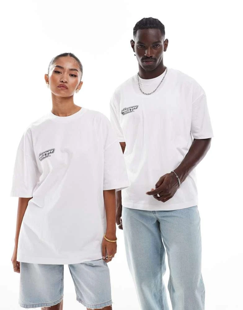 ASOS ASOS DESIGN unisex oversized t-shirt with The Powerpuff Girls prints in white 4