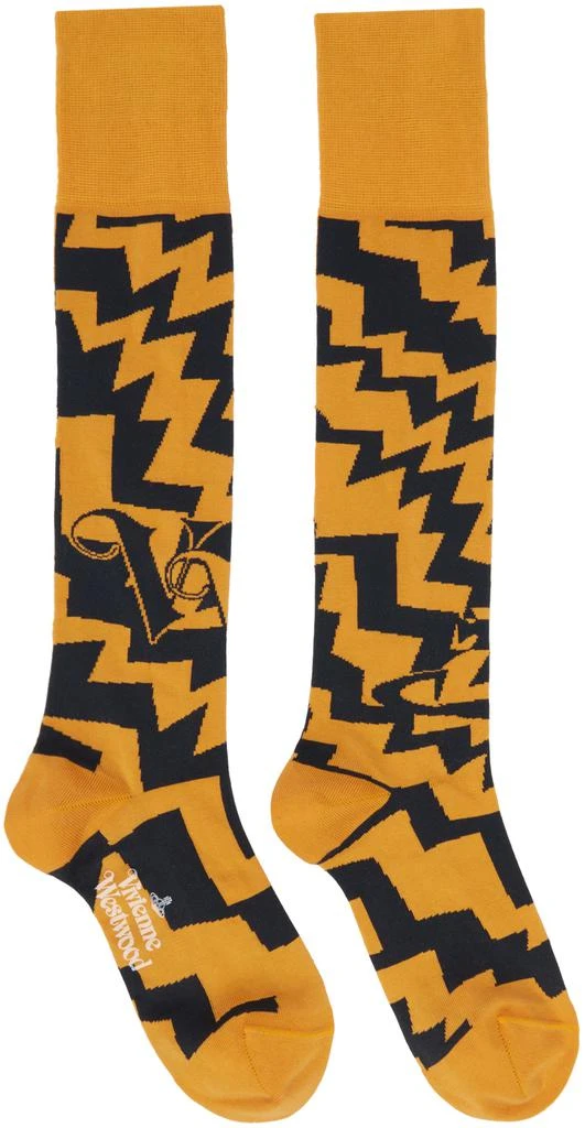 Vivienne Westwood Yellow Zig Zag Socks 1