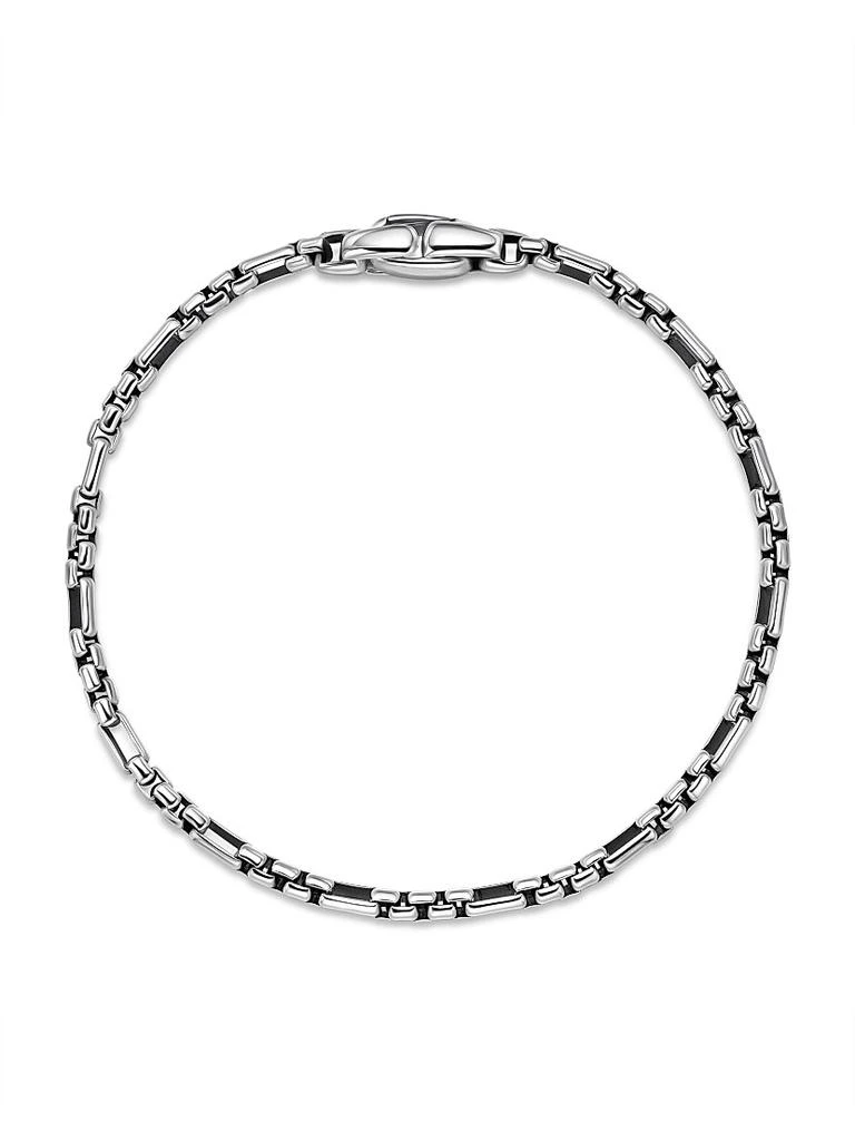 David Yurman Open Station Box Chain Bracelet in Sterling Silver, 3mm 3