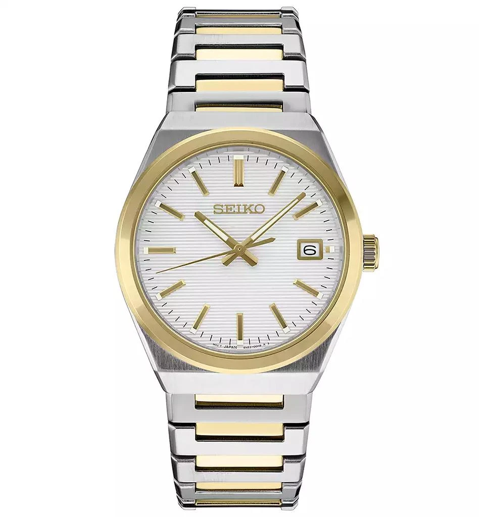 Seiko Men's Essentials Two-Tone Stainless Steel Bracelet Watch 39mm 1