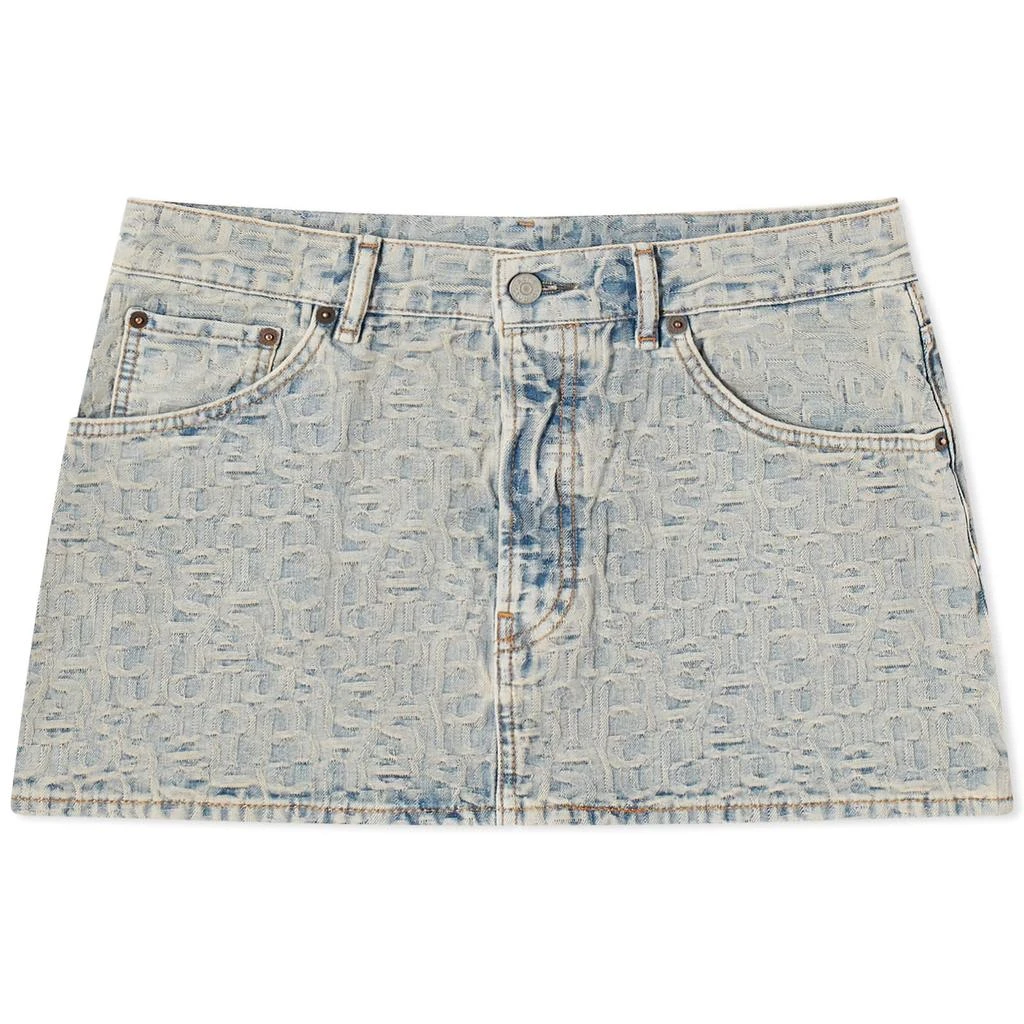 Acne Studios Acne Studios Macaria Monogram Denim Mini Skirt 1