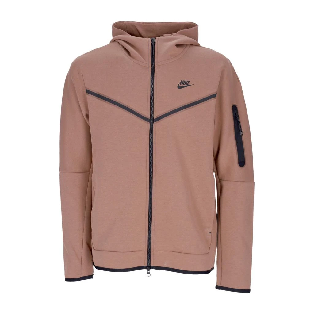 NIKE Lightweight Sweatshirt with Zip Hood for Men Sportswear Tech Fleece Full-zip Hoodie Archaeo Brown/archaeo Brown/black 1