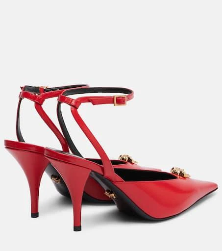 Versace La Medusa 85 leather slingback pumps 2