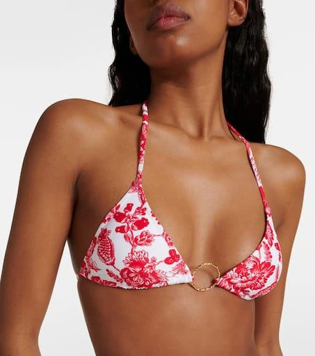 MELISSA ODABASH Miami ring-detail floral bikini top 4