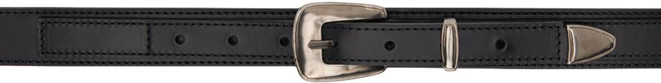 LEMAIRE Black Minimal Western Belt