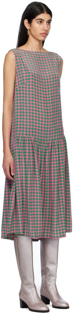 SSENSE Exclusive Pink & Green Heather Midi Dress  On Sale Now with Up to  80% Off | Discover Exclusive Deals & Savings at BeyondStyle  Authentic  Caro Editions mid length dresses|women