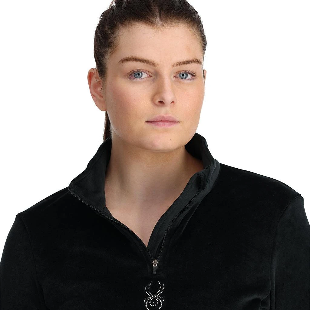 Spyder Womens Shimmer Bug Half Zip - Black 4