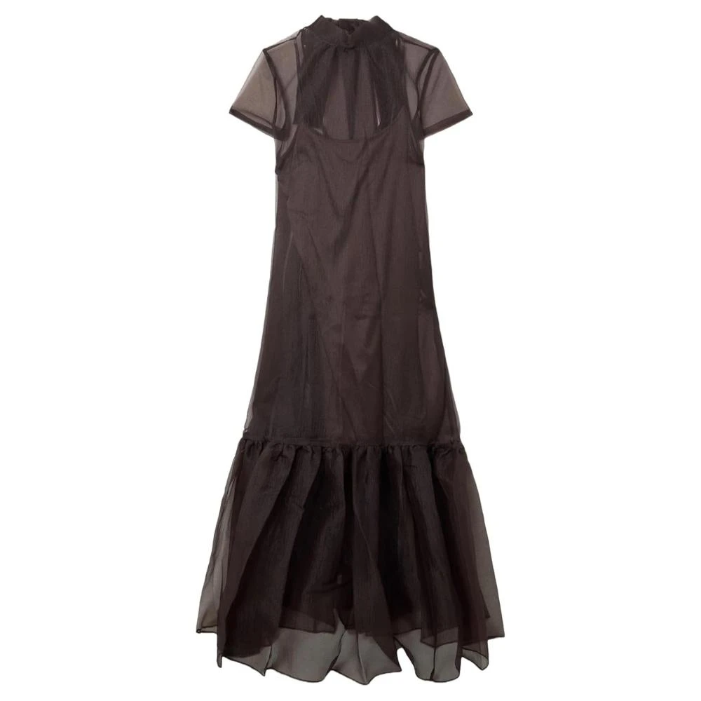 green emerald velvet dress Staud Calluna Dress