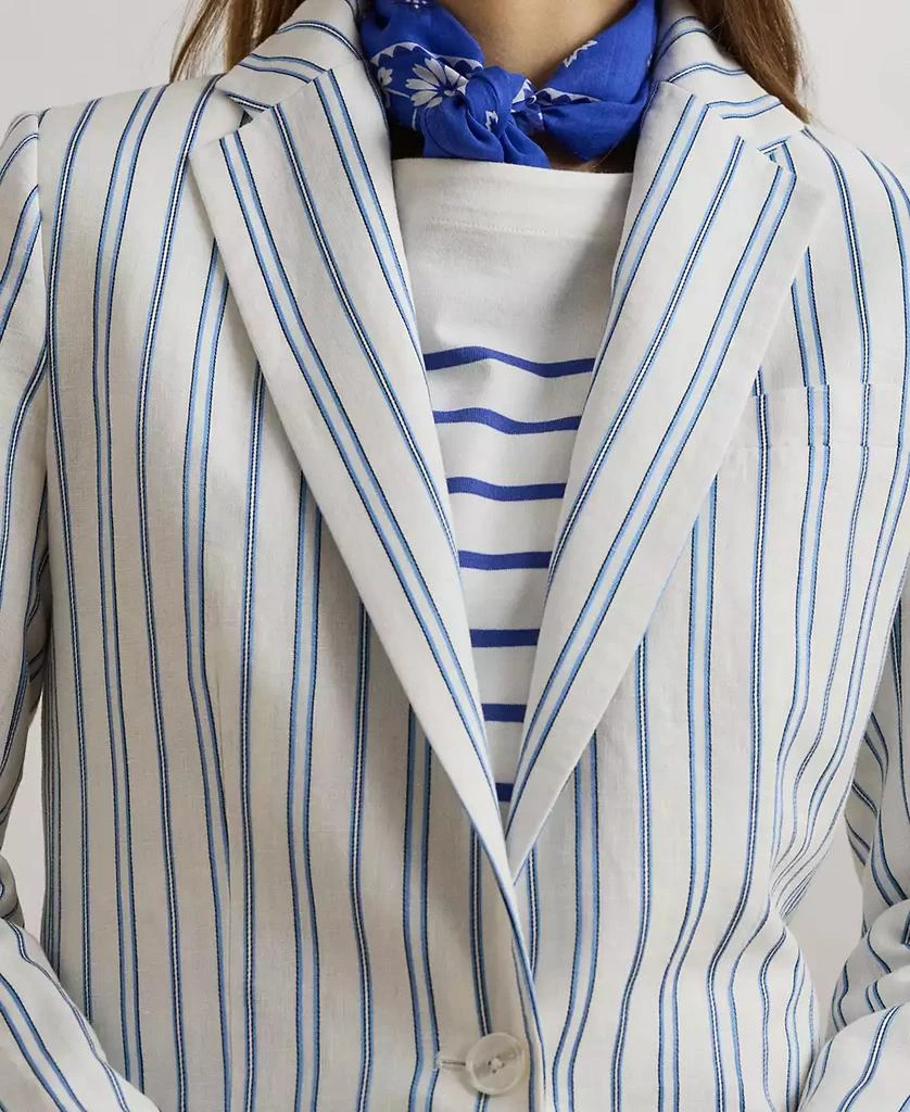 Ralph Lauren Women's Striped Linen-Blend Blazer 3