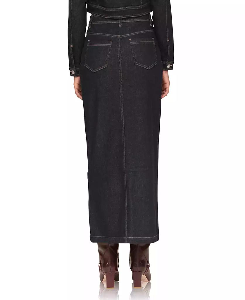 Avec Les Filles Women's Denim Maxi Skirt