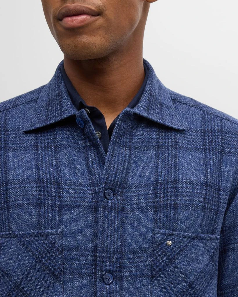 Stefano Ricci Men's Wool Plaid Overshirt 7