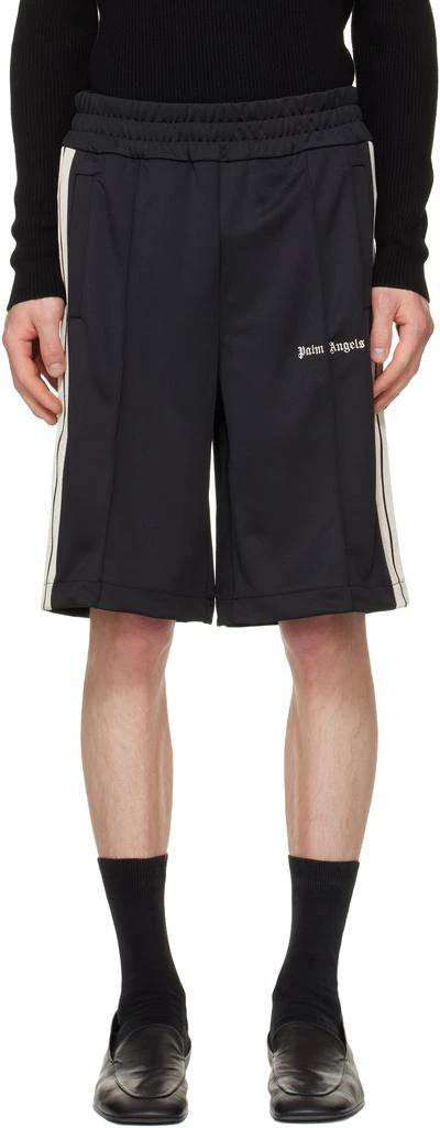 Palm Angels Black Classic Logo Track Shorts