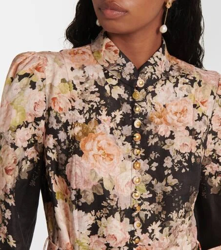 Zimmermann Floral linen midi dress 4