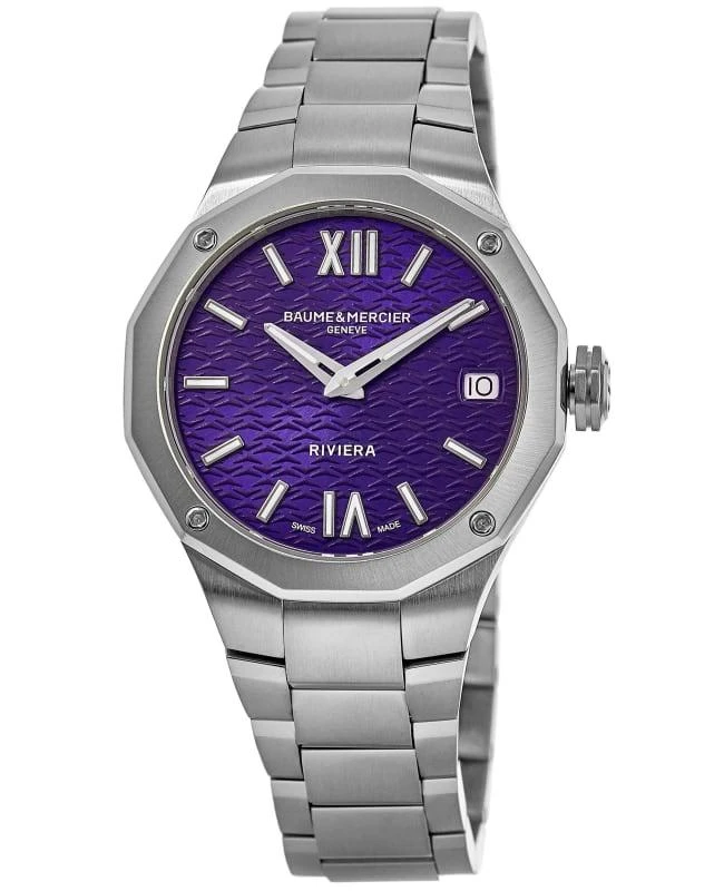 Baume & Mercier Baume & Mercier Riviera Purple Dial Steel Women's Watch 10728 1