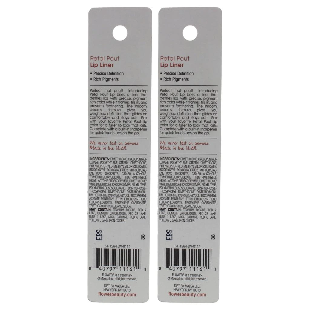 Flower Beauty Petal Pout Lip Liner - LL5 Fuchsia by  for Women - 0.01 oz Lip Liner - Pack of 2 2