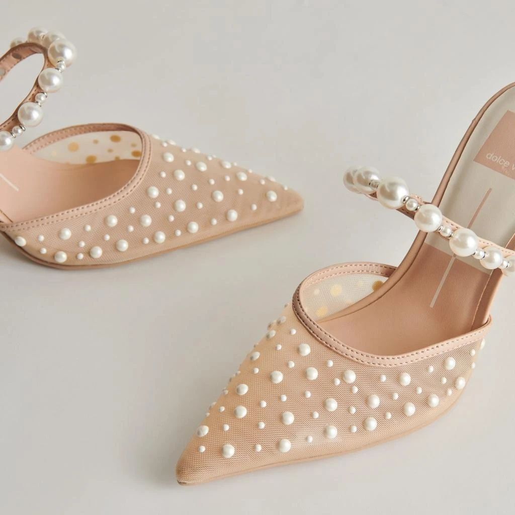 Dolce Vita Katik Pearl Heels Blush Mesh 4